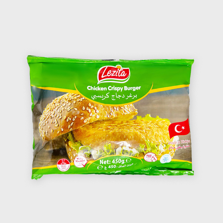 Lezita Frozen Crispy Chicken Burger Patties – 450g